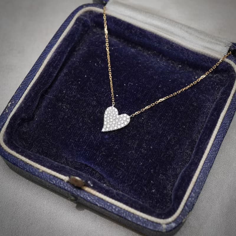 18K Love You 愛心鑽石項鏈