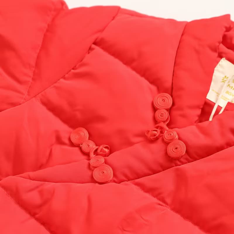 復古刺繡羽絨服(短版)