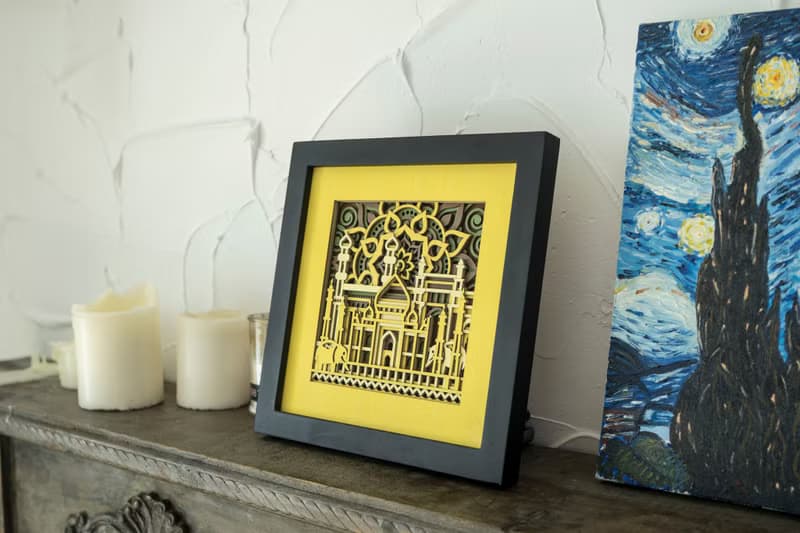 梯木疊雕-印度| ins創意小禮品桌上裝潢擺件擺畫立體牆面裝潢掛畫