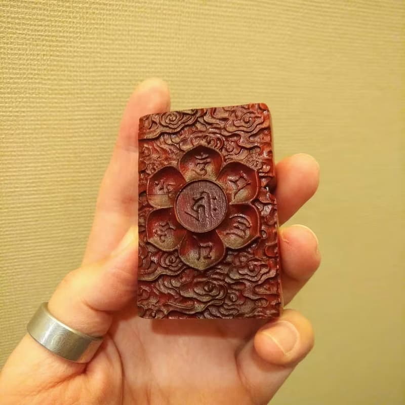 觀音 立體雕刻紫檀木煤油打火機殼 ZIPPO替換殼 打火機裝飾殼