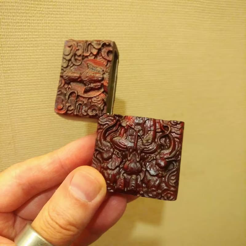 觀音 立體雕刻紫檀木煤油打火機殼 ZIPPO替換殼 打火機裝飾殼