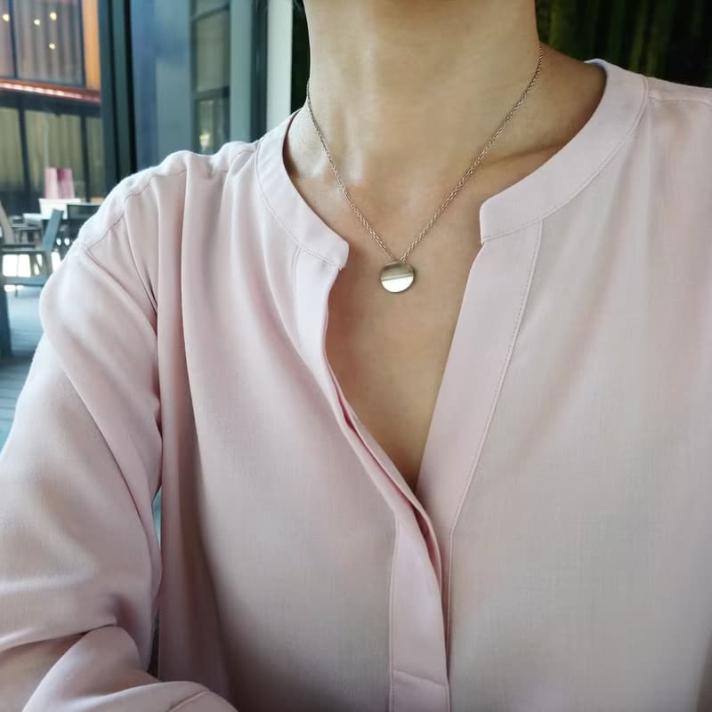full moon necklace_月圓項鍊 | 925純銀 限量 設計師手作