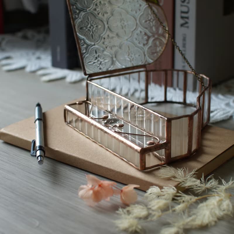 鋼琴造型飾品盒/玻璃珠寶盒