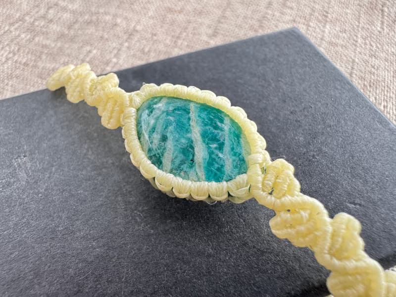 230652 Macrame 南美蠟線 天河石 手鍊