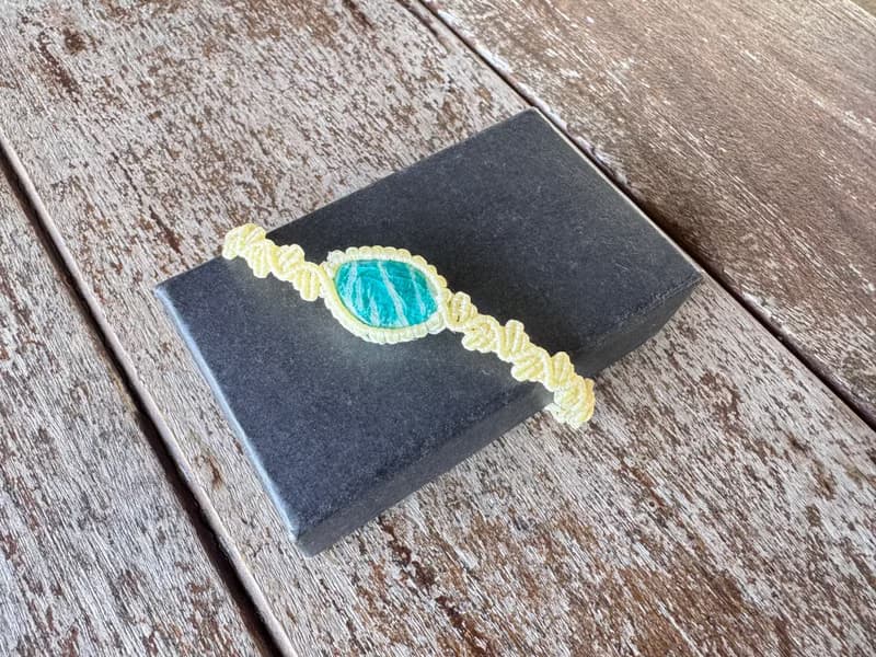 230652 Macrame 南美蠟線 天河石 手鍊