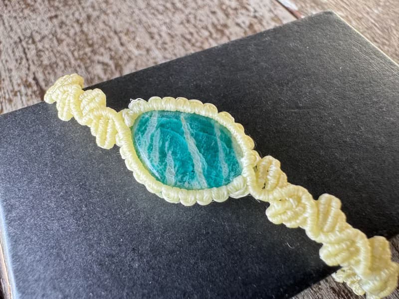 230652 Macrame 南美蠟線 天河石 手鍊