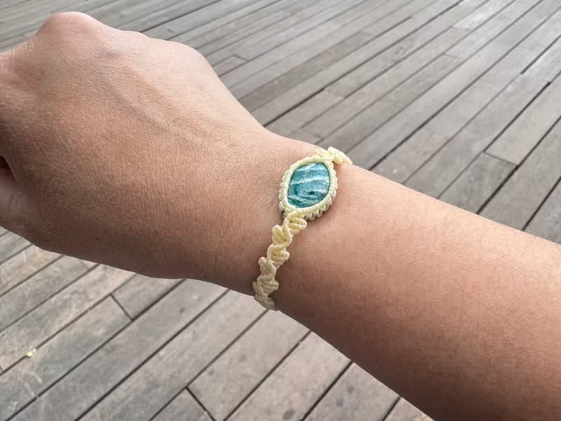 230652 Macrame 南美蠟線 天河石 手鍊