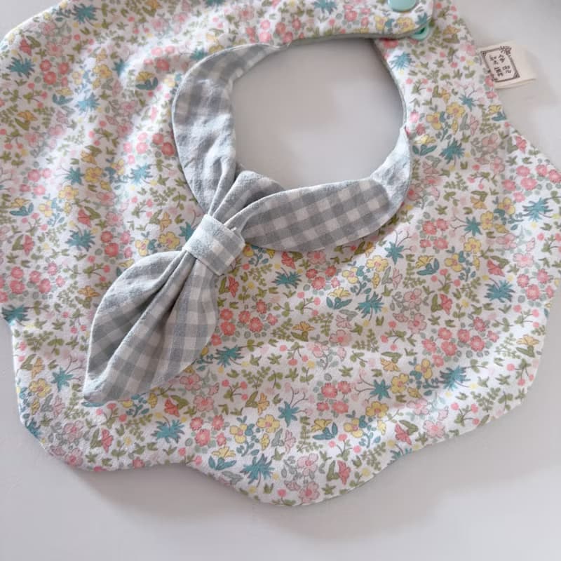 (可單買) 春野糖花 三件組 韓國天然染色公主花瓣領兜