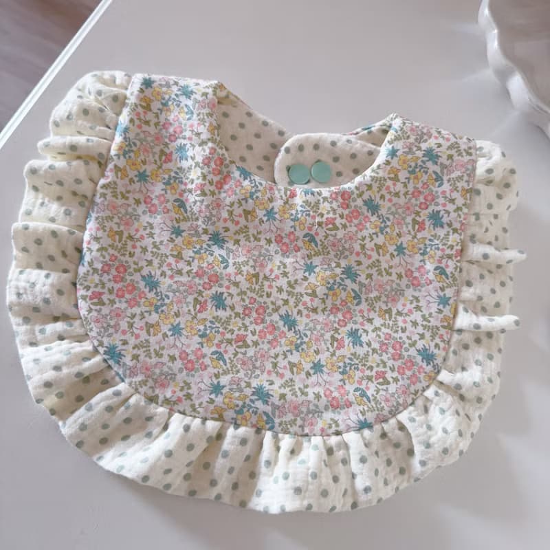 (可單買) 春野糖花 三件組 韓國天然染色公主花瓣領兜