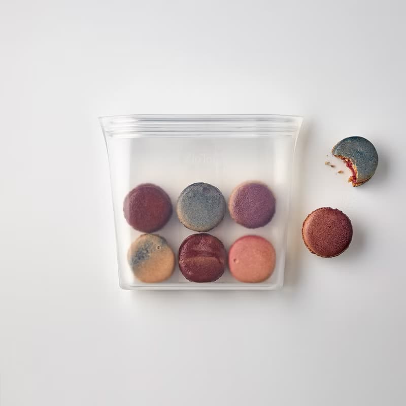 【ZipTop】美國白金矽膠袋 袋型三件組-雲朵白