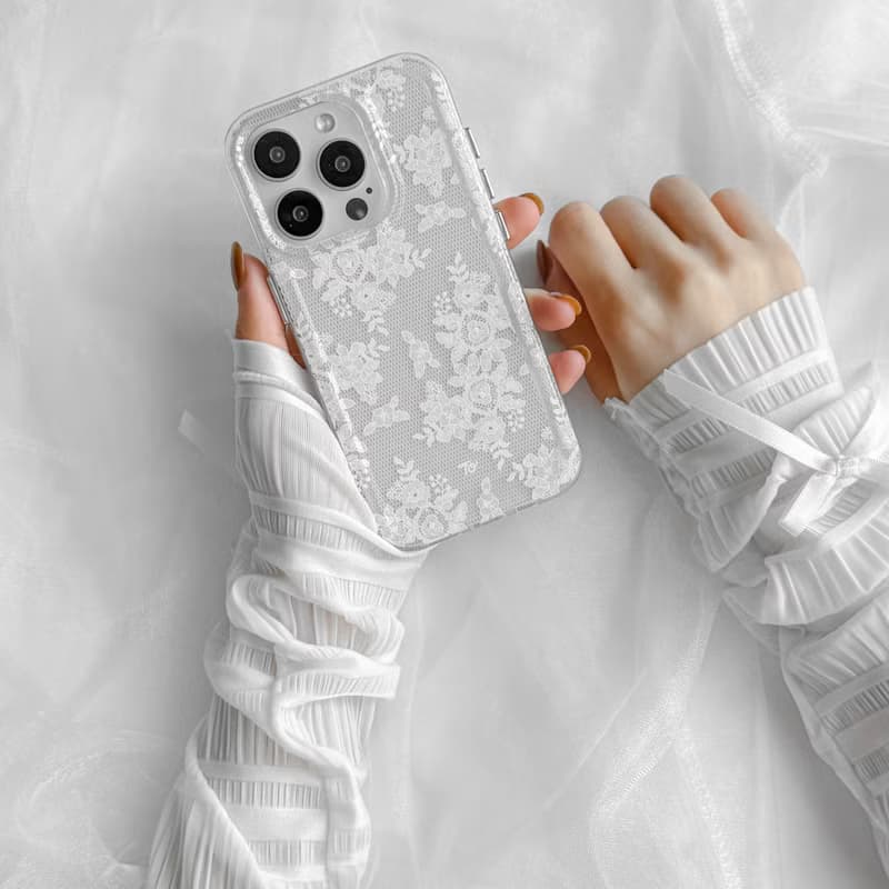 【Perfect in White Lace】 透明手機殼