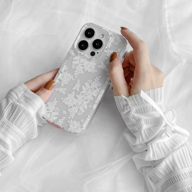 【Perfect in White Lace】 透明手機殼