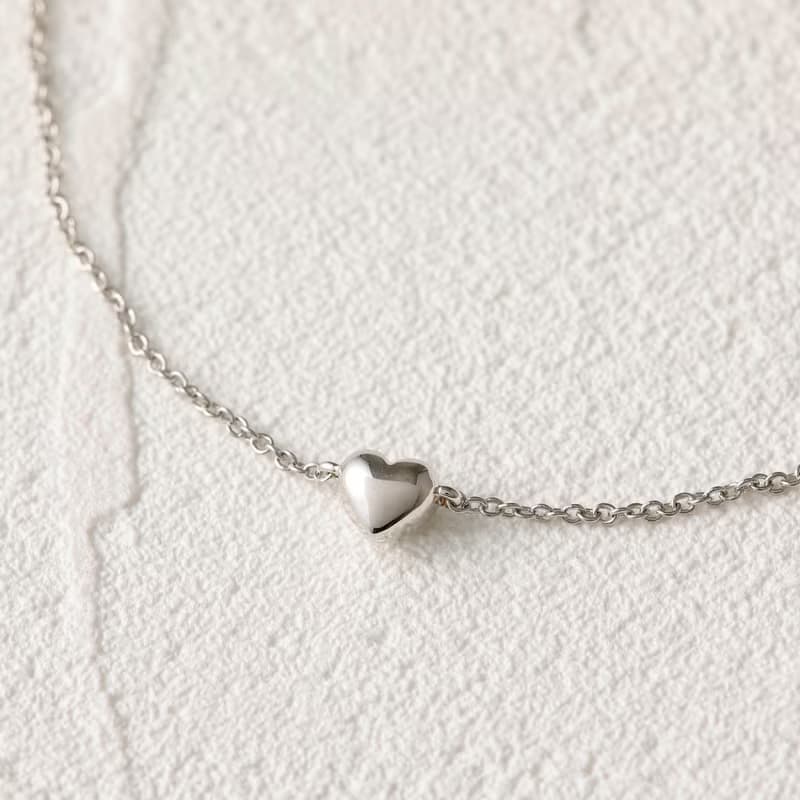 tiny heart bracelet SV ニッケルフリーブレスレット　小さなハートのブレスレット　シルバー　ロジウム