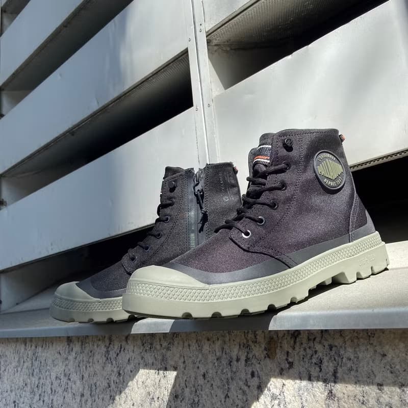PALLADIUM PAMPA RECYCL LT+ WP+ 拉鍊防水靴 黑綠 74066
