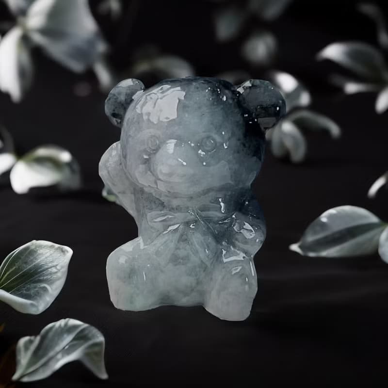 飄烏雞翡翠熊熊 | 天然緬甸玉A貨翡翠 | 送禮