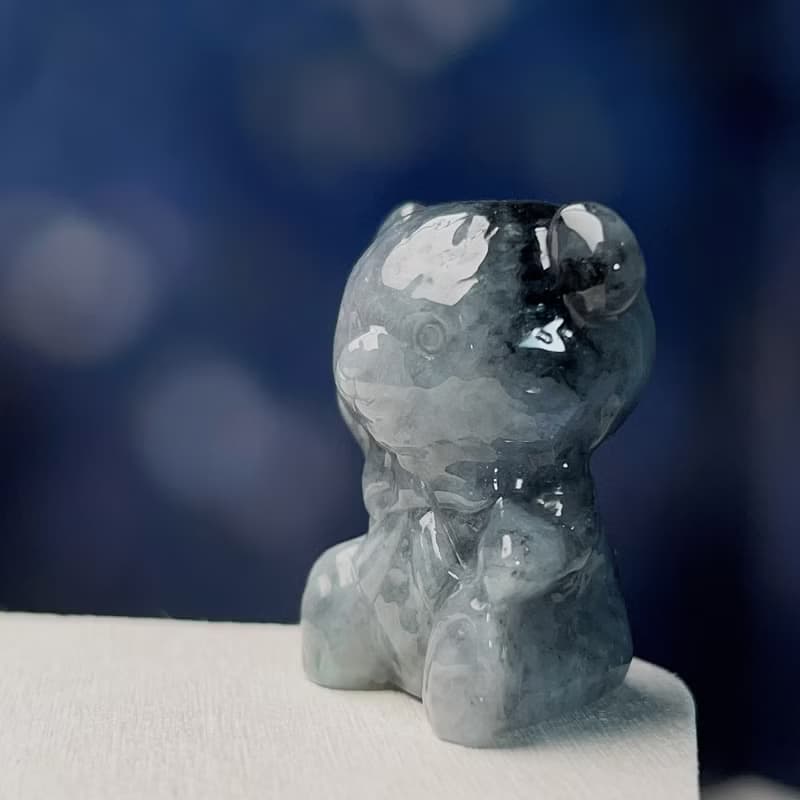 飄烏雞翡翠熊熊 | 天然緬甸玉A貨翡翠 | 送禮