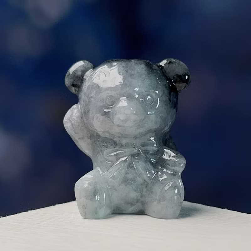 飄烏雞翡翠熊熊 | 天然緬甸玉A貨翡翠 | 送禮
