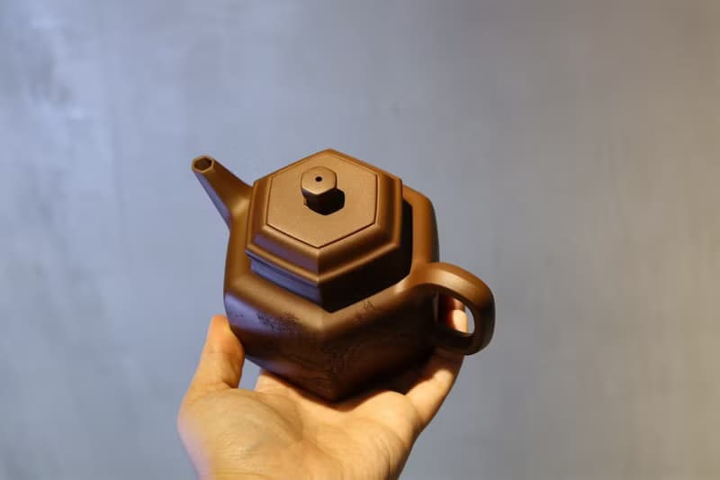 送禮紫砂壺茶壺六方德钟   底槽清 300ml 李爽手工制作   整器磊