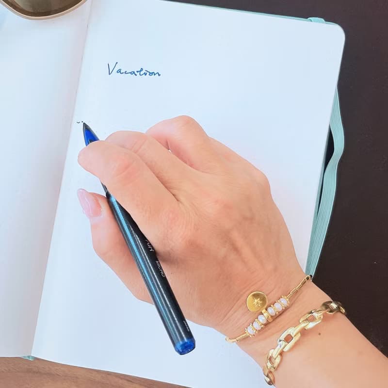 晨光星語 手工玻璃珠黃銅手鍊   可調手圍