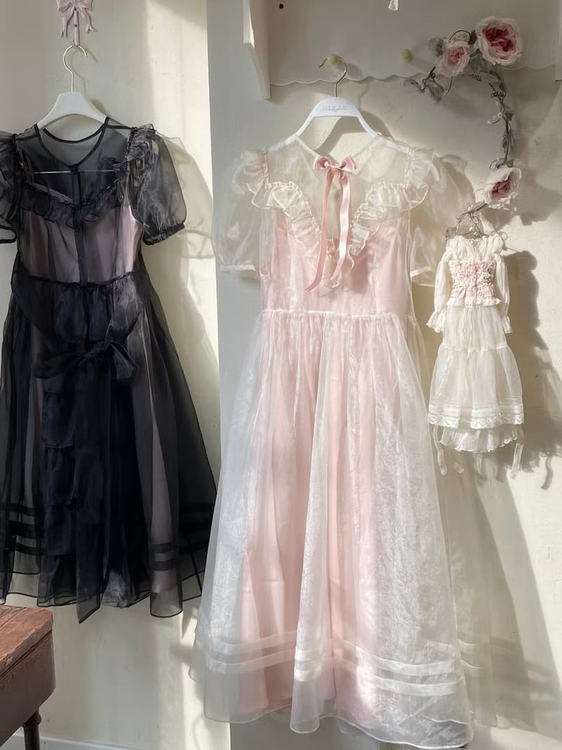 vintage復古 法式小公主裙 兩件套連身裙