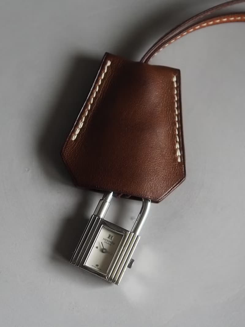HERMÈS Kelly Clochette Watch ケリー クロシェット ウォッチ 腕時計 シルバー ブラウン ユニセックス ヴィンテージ