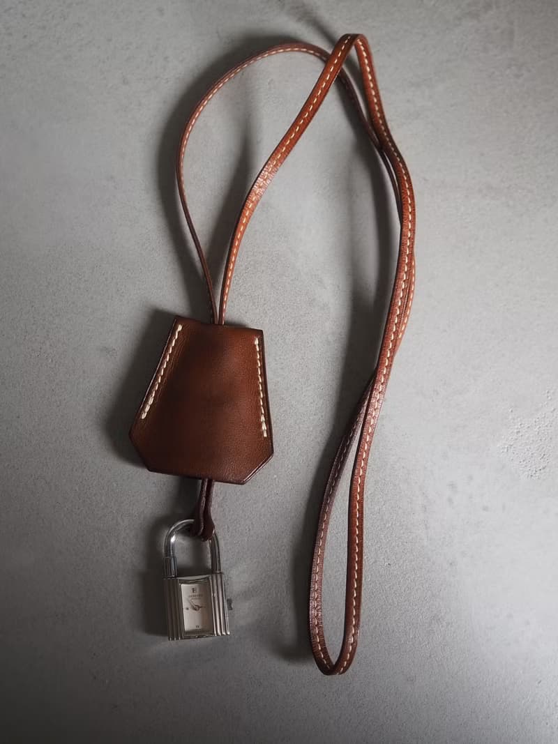 HERMÈS Kelly Clochette Watch ケリー クロシェット ウォッチ 腕時計 シルバー ブラウン ユニセックス ヴィンテージ