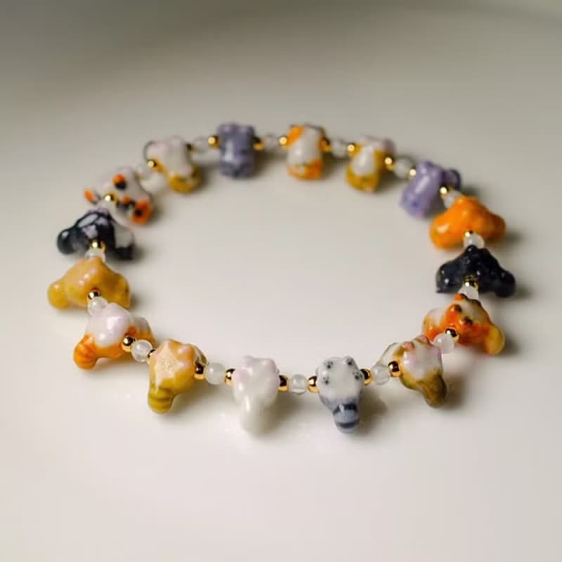 受注製作 長毛ニャンコ会議ウルトラミニ 猫ブレスレット