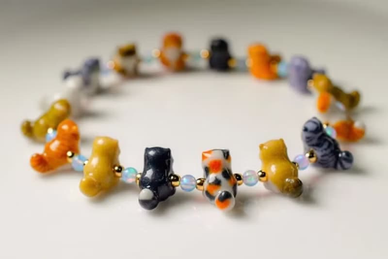 受注製作 長毛ニャンコ会議ウルトラミニ 猫ブレスレット