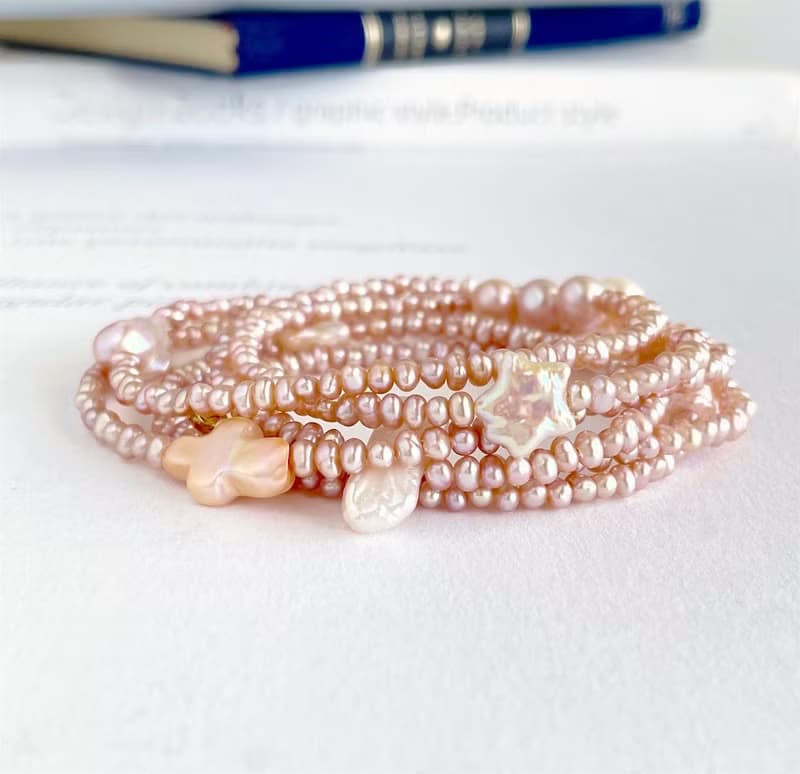 淡水真珠  3wayにも4wayにも楽しめる、超ロング パールのネックレス 1点もの