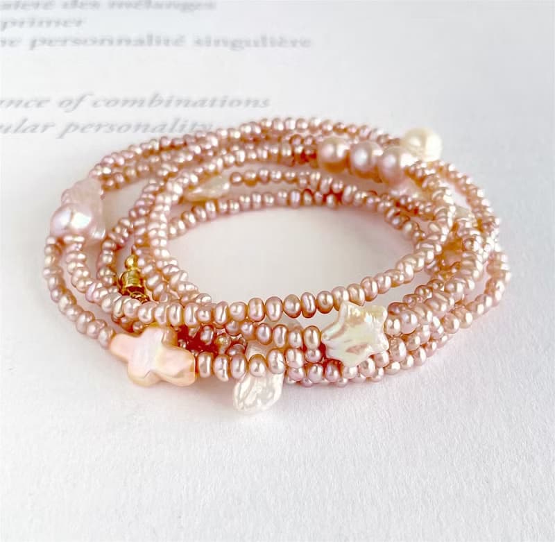 淡水真珠  3wayにも4wayにも楽しめる、超ロング パールのネックレス 1点もの