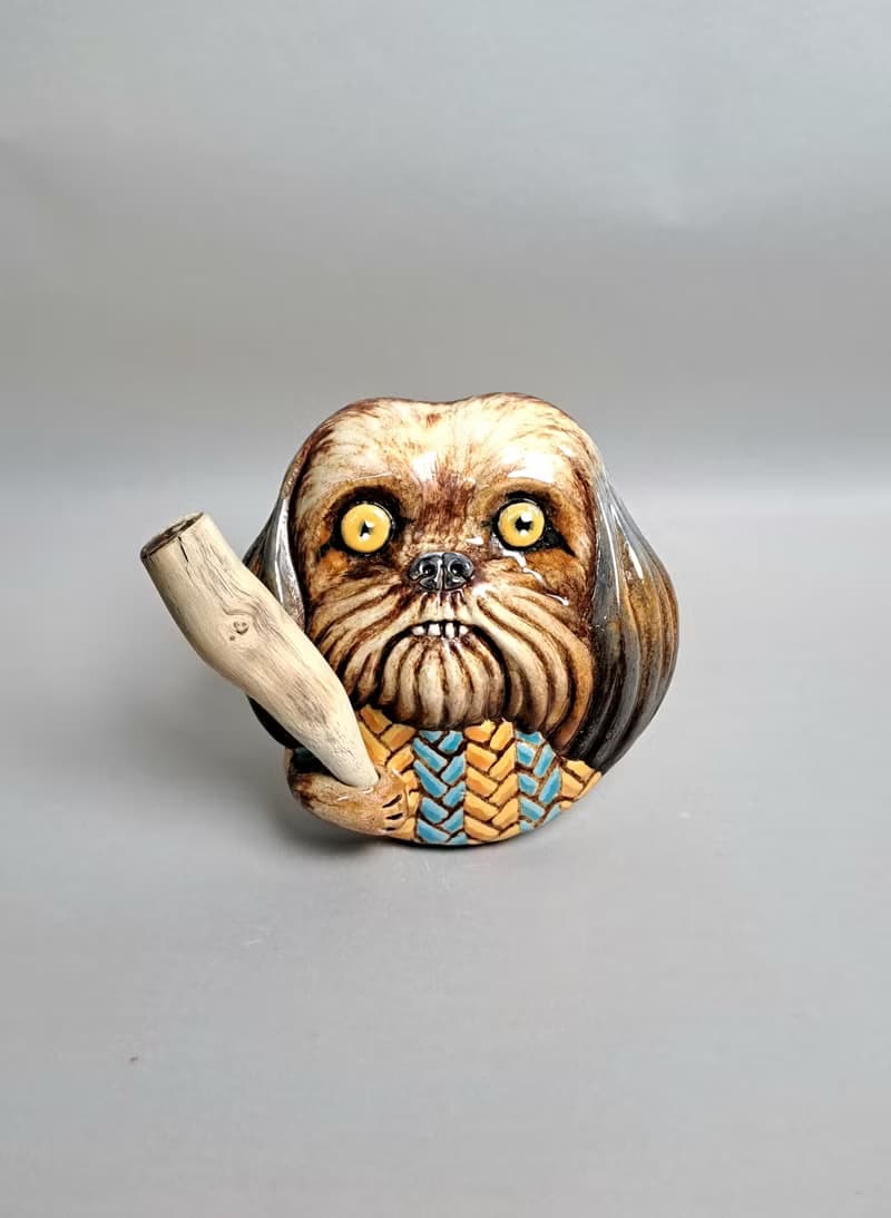 西施犬擴香器02(手工陶製品)