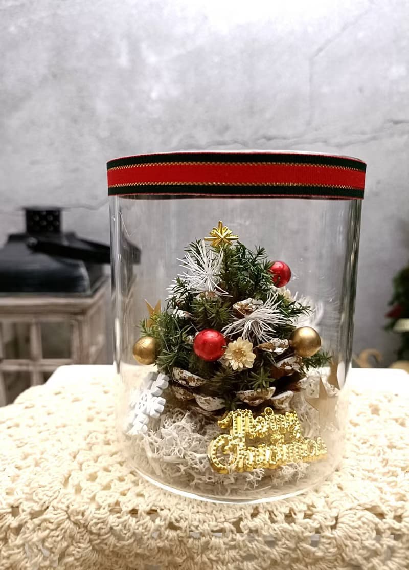 【材料包】瓶中松果聖誕樹 交換禮物 聖誕禮物 送禮