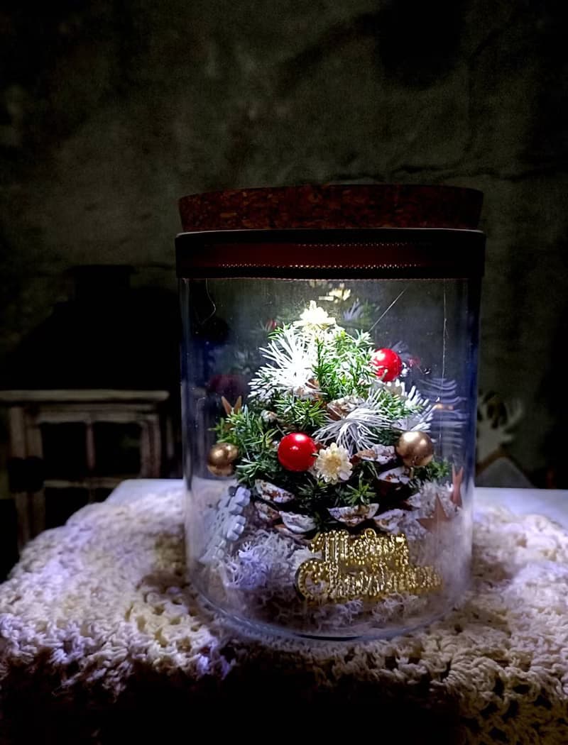 【材料包】瓶中松果聖誕樹 交換禮物 聖誕禮物 送禮