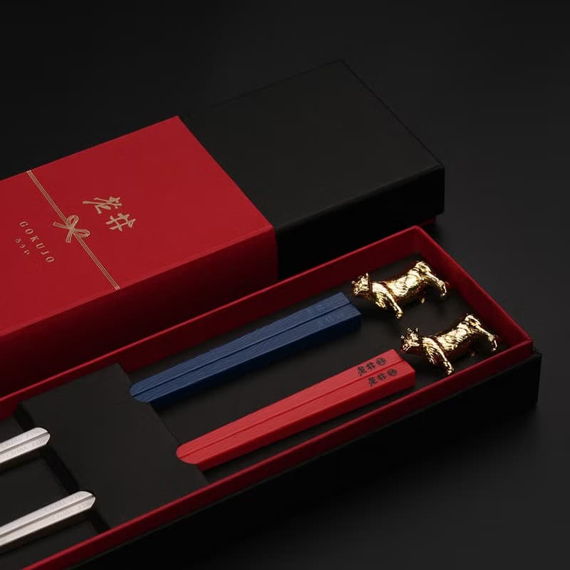 【結婚禮物】夫妻筷/夫婦箸 金牛款