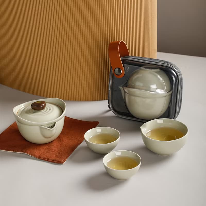 石上清泉  便捷式快客杯一壺兩杯中式功夫茶茶具套裝
