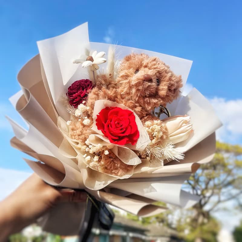 Teddy in Bloom泰迪花語 永生花/乾燥花/求婚 情人節 浪漫/禮物