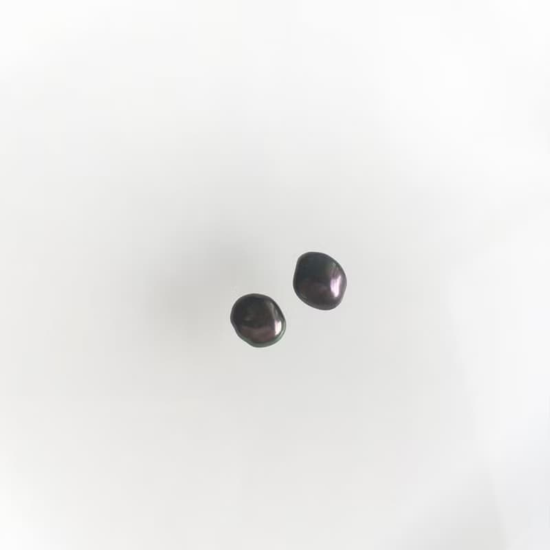 Silver Black Keshi Pearl Earrings, Stylish Earrings