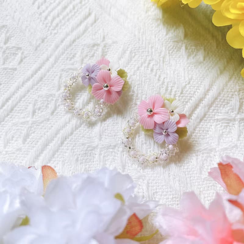 花園樂章手作耳環 | 黏土耳環