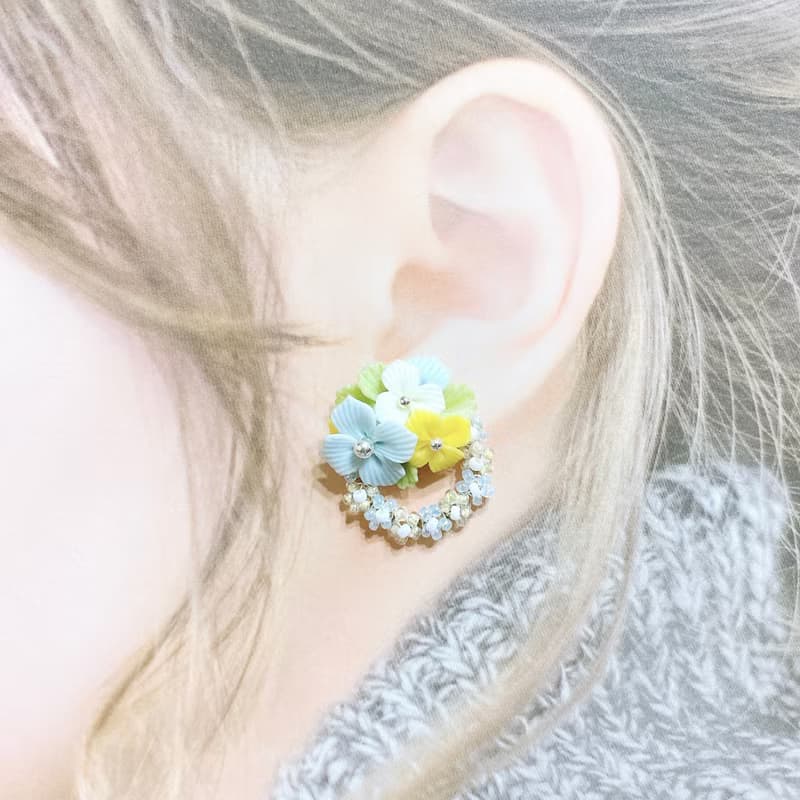 花園樂章手作耳環 | 黏土耳環