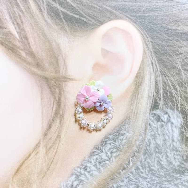花園樂章手作耳環 | 黏土耳環