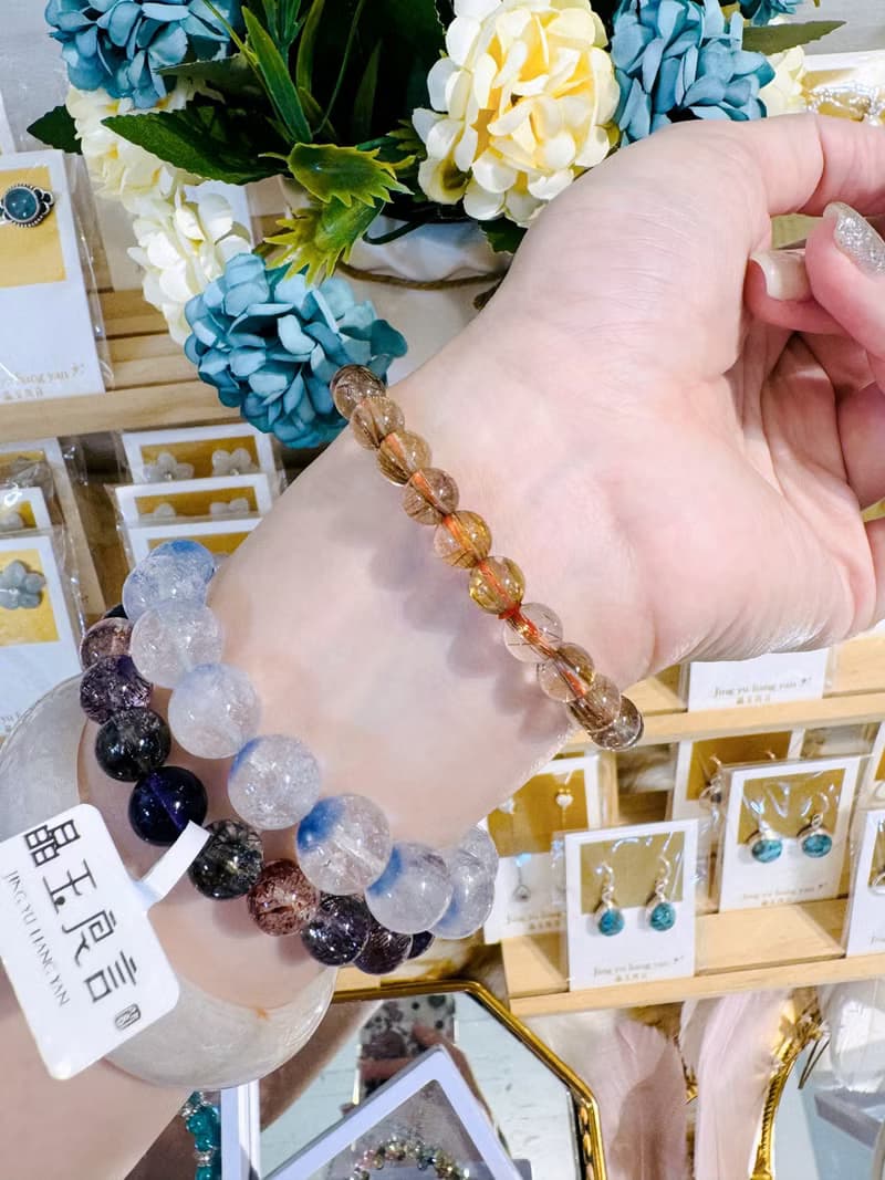 小精品銅鈦銅髮水晶7.5mm15g辟邪擋煞逢凶化吉化解濁氣招財