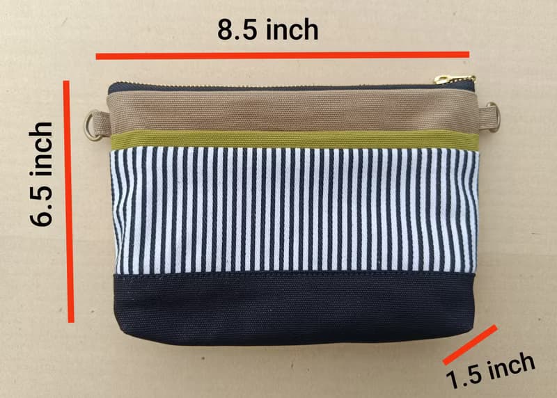 手拿包 Lovely Canvas Pouch and Crossbody, Striped Design 化妝包 /收納袋