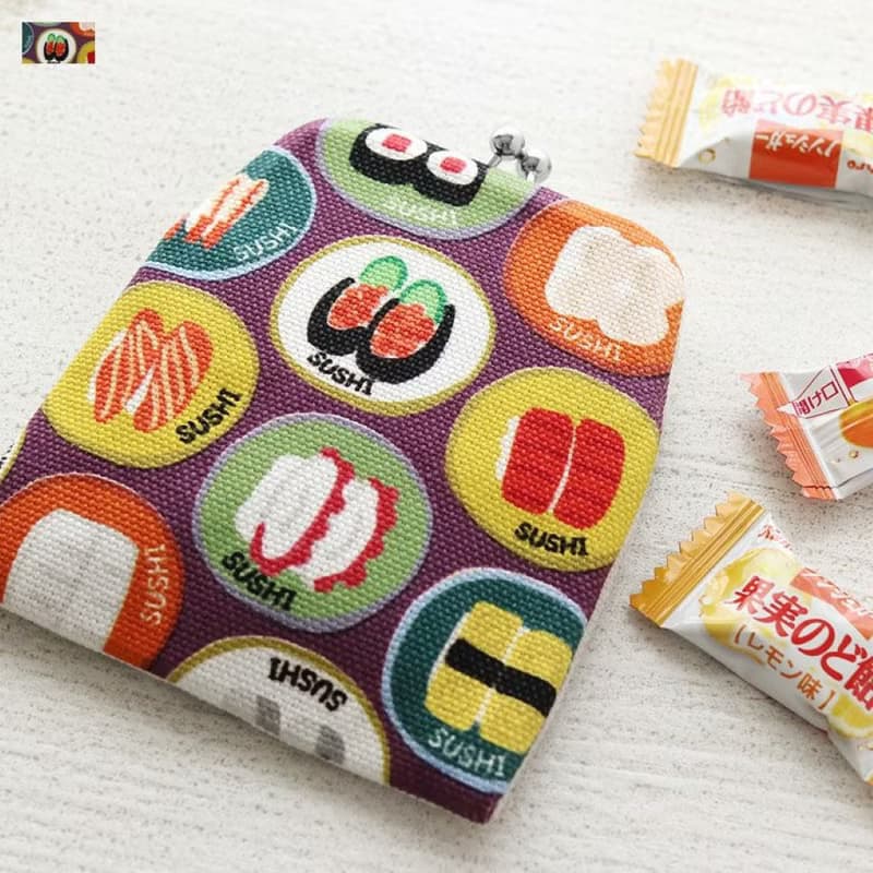 京都綾小路平口口金包-壽司