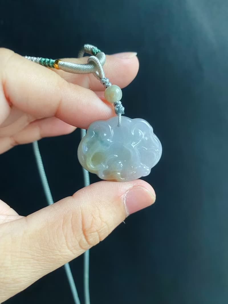 天然緬甸玉翡翠 如意狐狸 手工雕 招桃花守姻緣 禮物 天然 項鍊