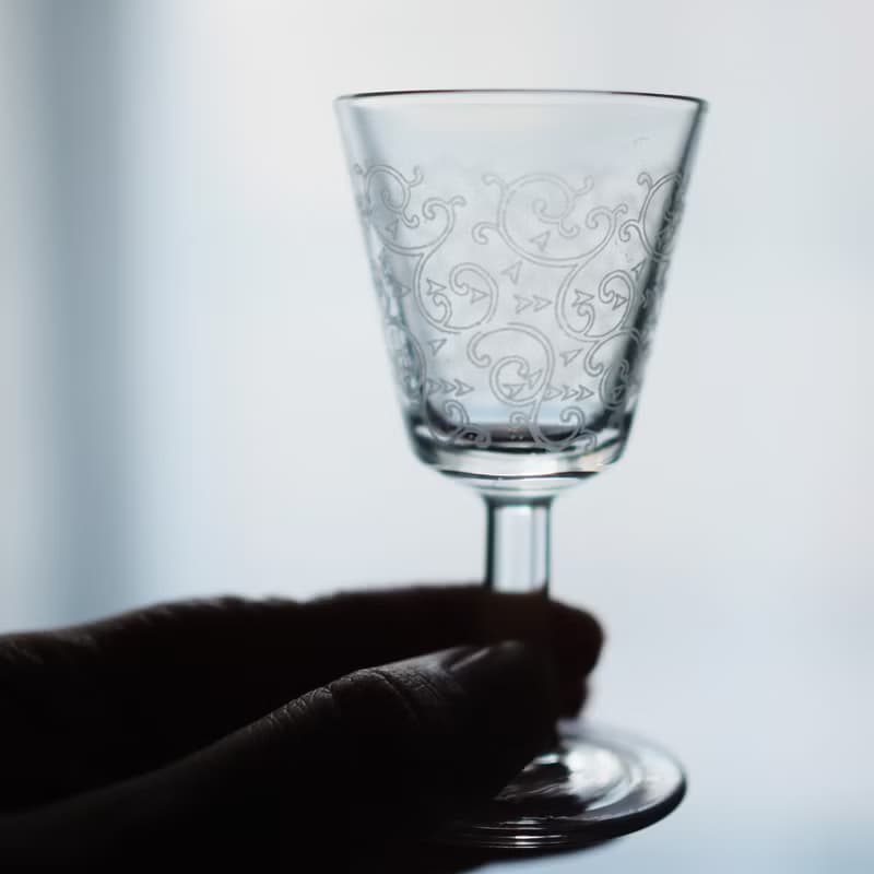 法國 Luminarc 復古高腳小洒杯 / 一套 2 個