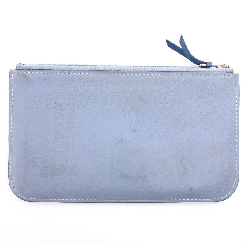 【日本直送】エルメス HERMES ドゴン 長財布 カーフ 青  ユニセックス【中古】