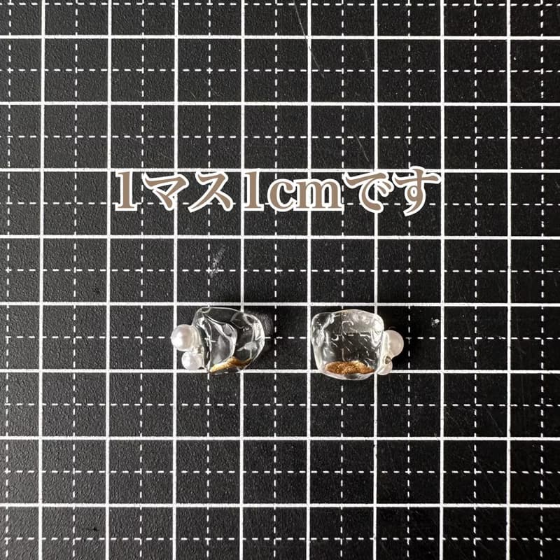 【再販】フォーマル 華やか 水晶 パール 金継ぎ ライン ピアス イヤリング ノンホールピアス 天然石 ゴールド 金   透明 クリア 小ぶり 小さい