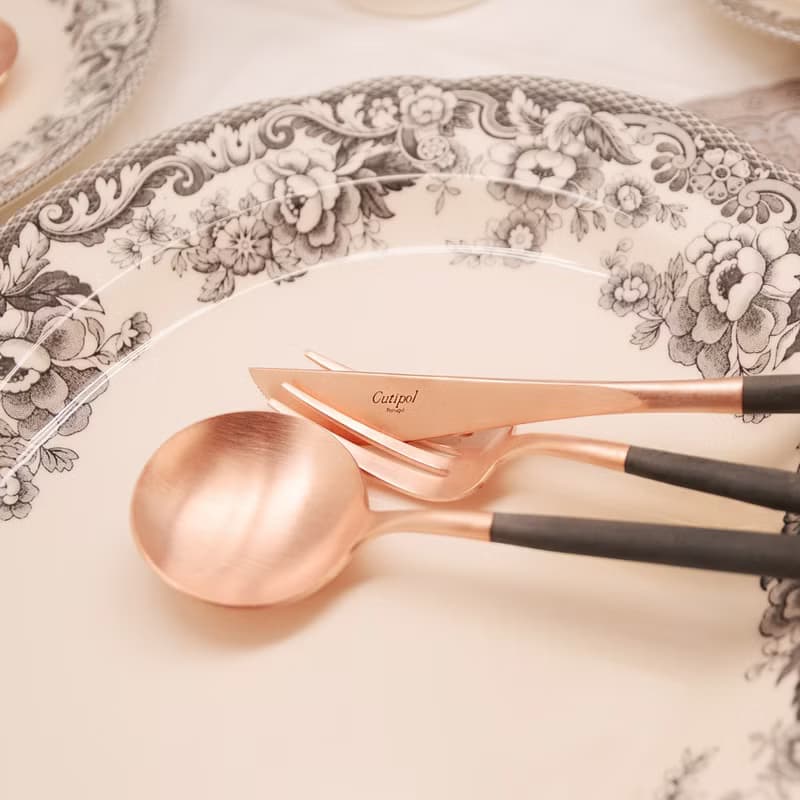 葡萄牙Cutipol GOA系列黑玫瑰金21.1cm主餐匙
