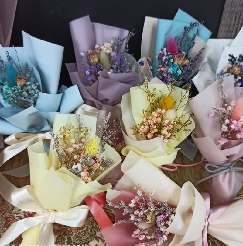 迷你乾燥花束 禮物 畢業花束 生日禮物 情人節 婚禮小物 教師節