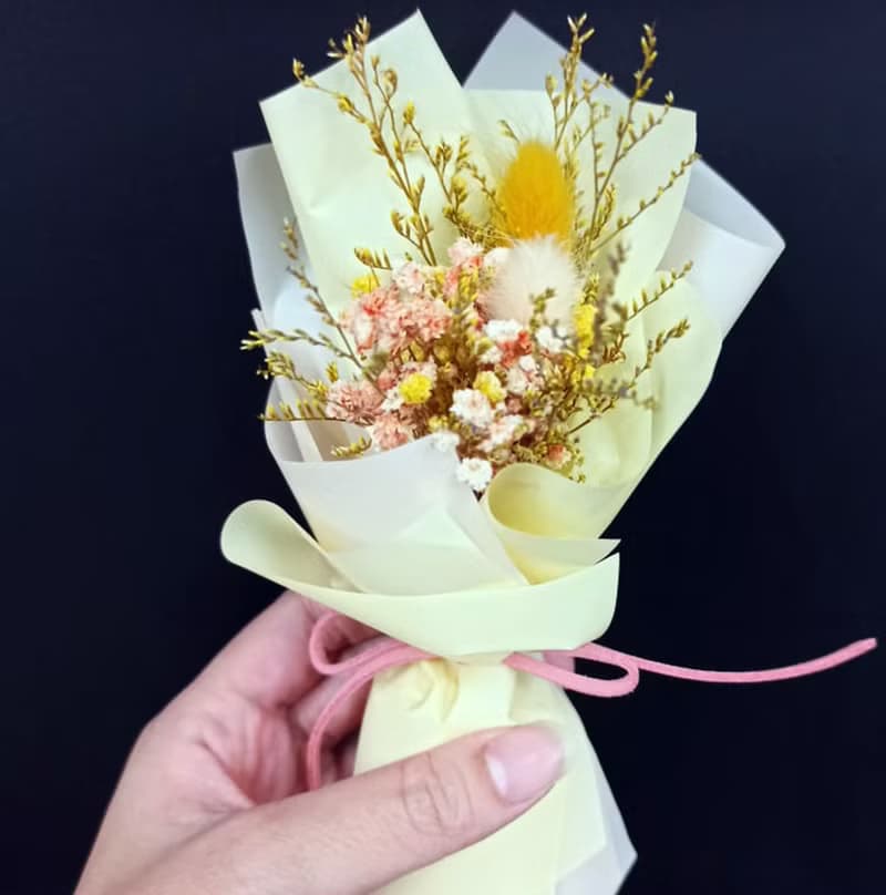 迷你乾燥花束 禮物 畢業花束 生日禮物 情人節 婚禮小物 教師節